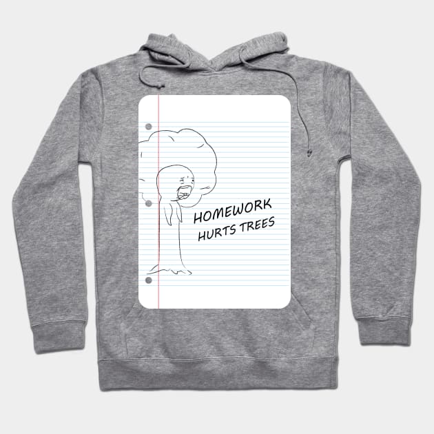 Homework hurts Hoodie by Reoryta